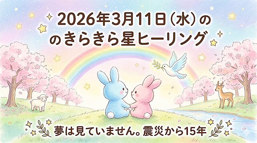 2026年3月11日（水）のきらきら星ヒーリング