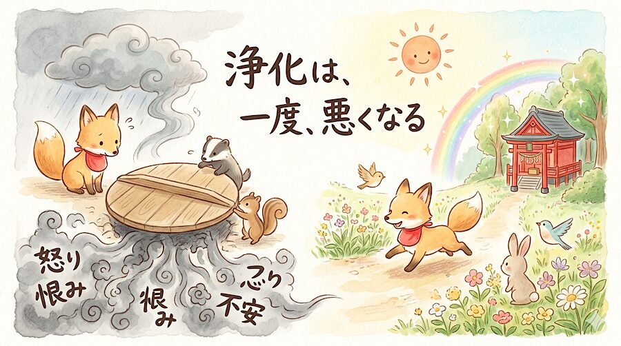 浄化は、一度、悪くなる