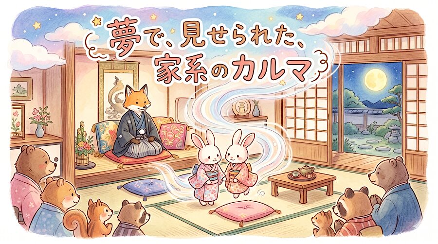 夢で、見せられた、家系のカルマ