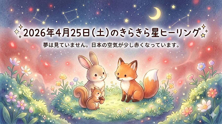 2026年4月25日（土）のきらきら星ヒーリング