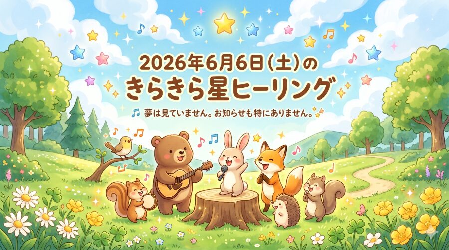 2026年6月6日（土）のきらきら星ヒーリング